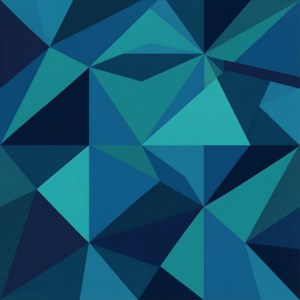 Blue Geometric Triangles