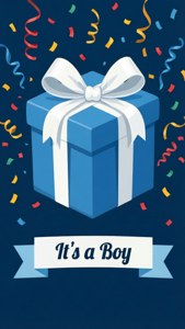 Blue Gift Box Celebration