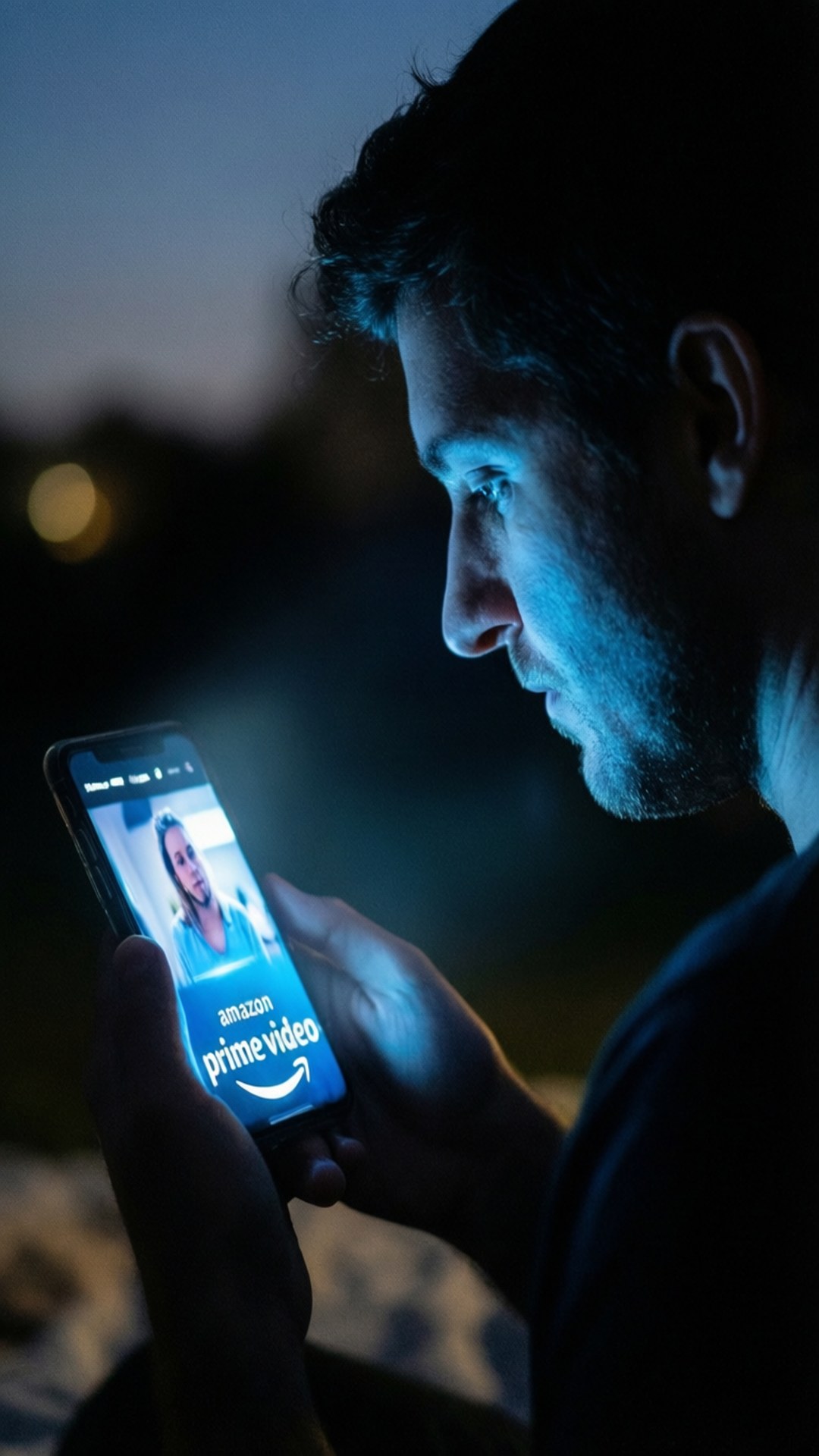 Blue Glow Portrait by Wallpapers.art Studio