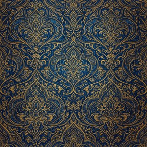 Blue Gold Arabesque