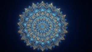 Blue Gold Geometric Mandala
