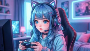 Blue Hair Gamer