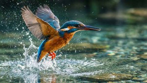 Blue Kingfisher Dive