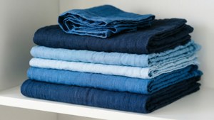 Blue Linens Stacked