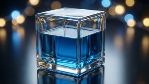 Blue Liquid Cube