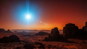 Blue Martian Sunset