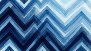 Blue Monochrome Watercolor Chevron
