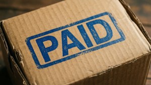 Blue Paid on Cardboard