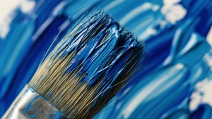Blue Paintbrush Macro