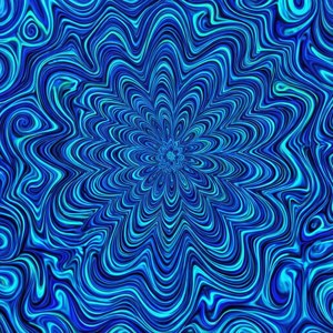 Blue Psychedelic Mandala