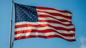 Blue Sky Waving Flag