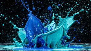 Blue Splatter Burst
