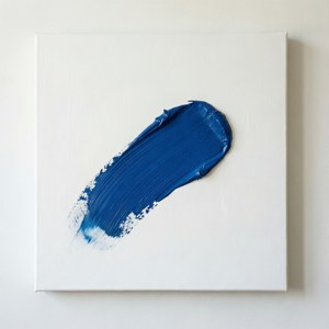 Blue Stroke on White