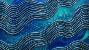 Blue Teal Wave Metro