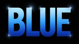 Blue Word Typography
