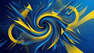 Blue Yellow Swirls