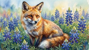 Bluebonnet Fox