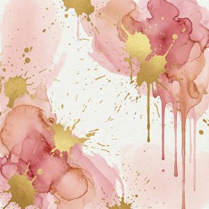 Blush Gold Splatter Art