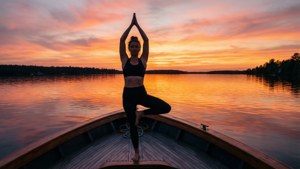 Boat Sunset Yoga