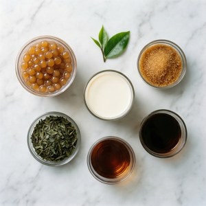 Boba Ingredients Flat Lay