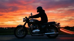 Bobber Sunset Silhouette