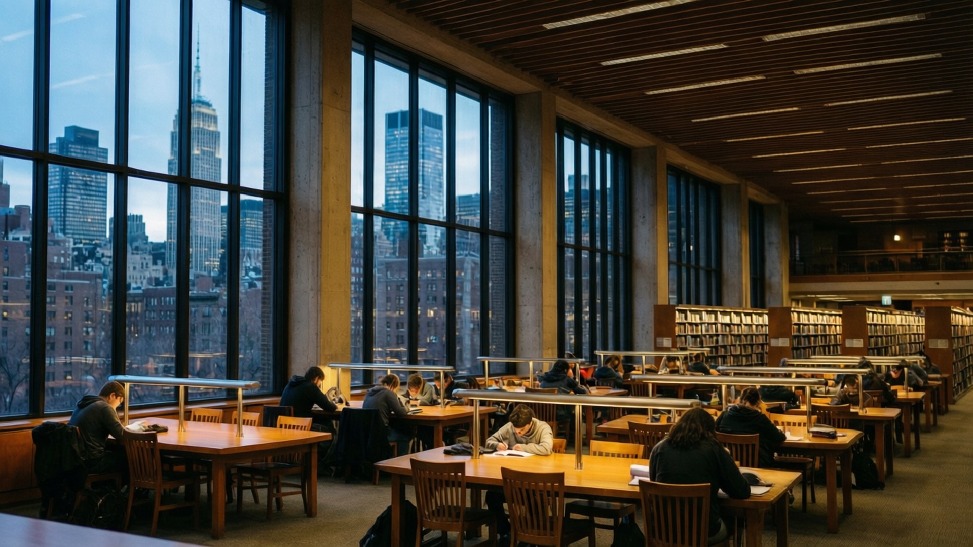 Bobst Library Study Scene by Wallpapers.art Studio