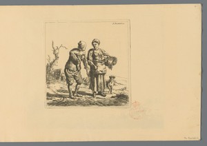 Boer en boerin in gesprek