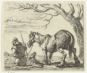 Boer met paard