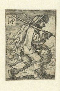 Boer op weg naar de markt