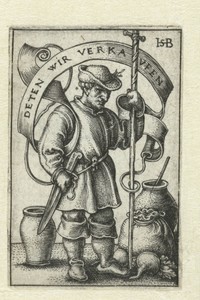 Boer verkoopt zijn produkten op markt