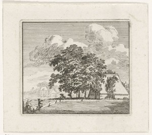Boerderij in een landschap
