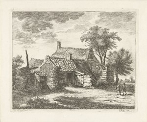 Boerderij in een landschap