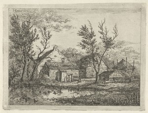 Boerderij met eendenpoel