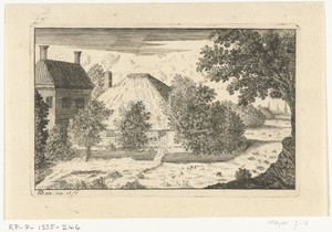 Boerderij met zittende man