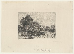 Boerenerf met wagen