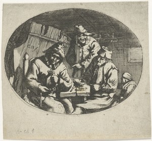 Boerengezelschap aan een tafel