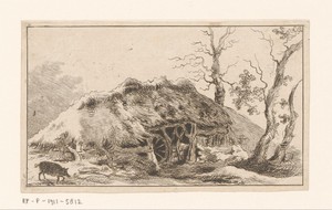 Boerenhuis met varken