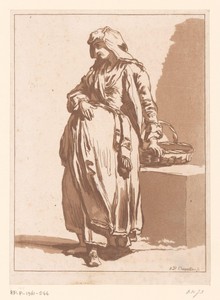 Boerenvrouw met een mand