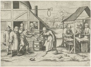 Boerin danst de eierdans