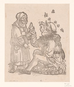 Boerin en broedende dominicaanse monnik