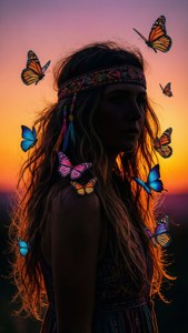 Boho Butterfly Silhouette