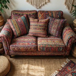 Boho Chic Sofa Top View