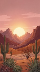 Boho Desert Sunset Pink