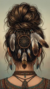 Boho Dreamcatcher Mom Bun