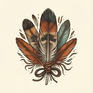 Boho Feathers Tie