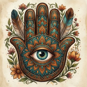 Boho Mandala Hamsa