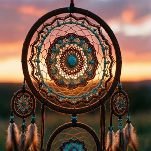 Boho Sunset Dream Catcher