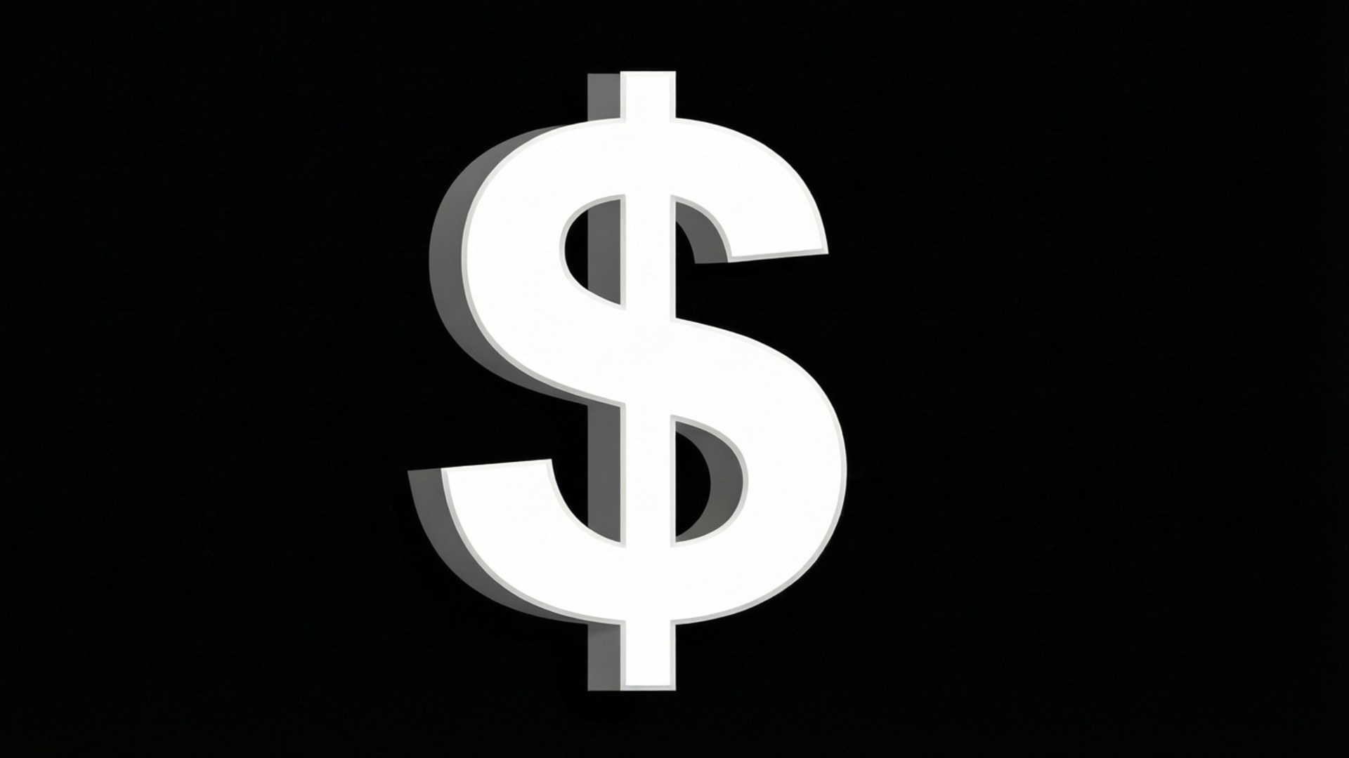 Bold Black Background Dollar by Wallpapers.art Studio