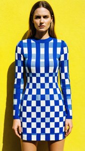 Bold Checkered Dress