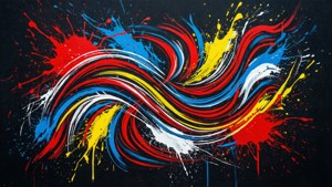 Bold Color Splash Tribal